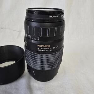 Promaster AF 70-300mm F/4-5.6 LD Tele-Macro Zoom Lens Canon EOS Mount & Manual